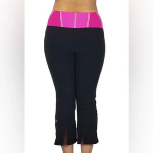 Lululemon Pink High Waisted Flare Yoga Pants Leggings Mid Length Women’s Size 4